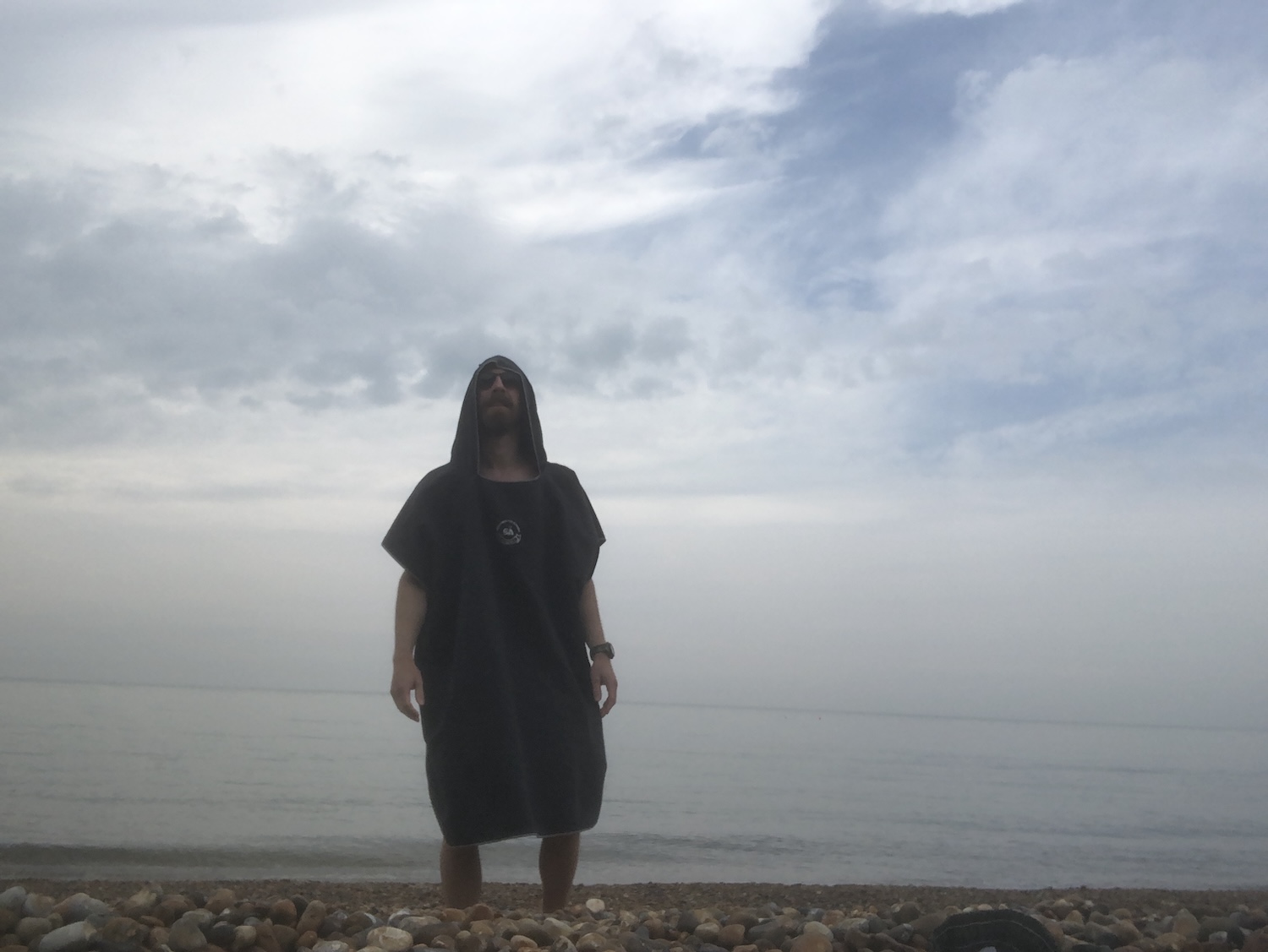 Dan Addison on a beach